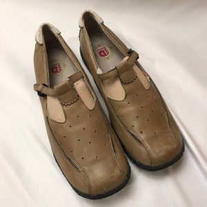 Dunham Mimosa T-Strap Women's Size 11 Brown Leather Comfortable Shoes WCE518SG